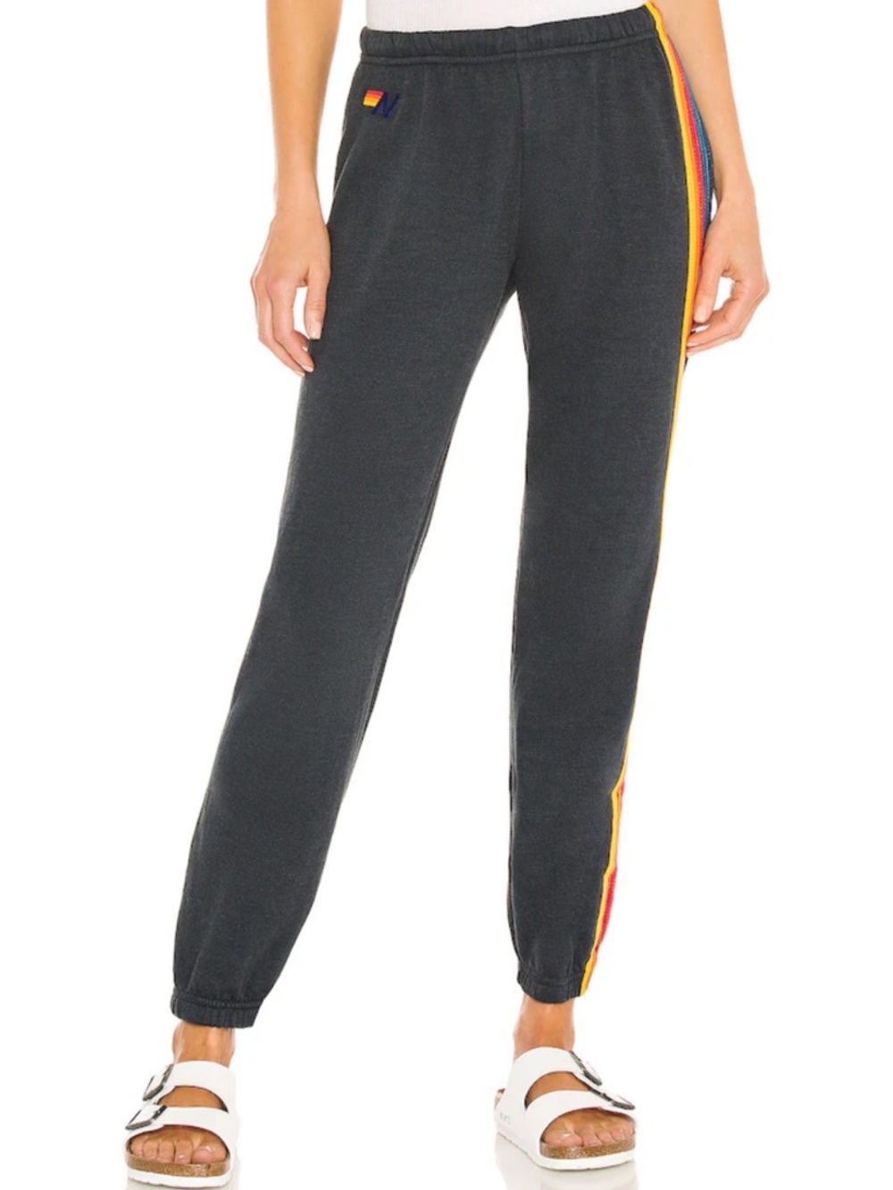 Aviator Nation 5 Stripe Sweatpant in Charcoal Size Small Women’s